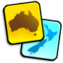 icon Questionário sobre países da Oceania Cartão de questionário sobre estados