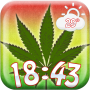 icon Cannabis Weather Clock Widget