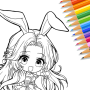 icon Cute Drawing : Anime Color Fan para Huawei P10 Lite