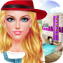 icon Caravan Girl Road Trip Getaway
