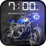 icon Bikes Clock live wallpaper