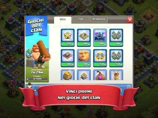 Recompensas e mudanças nos jogos de clãs por Clash of Clans