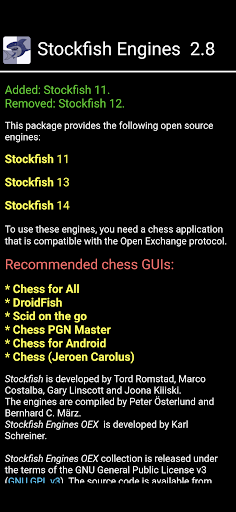 Baixar gratuitamente Stockfish Engines OEX APK para Android